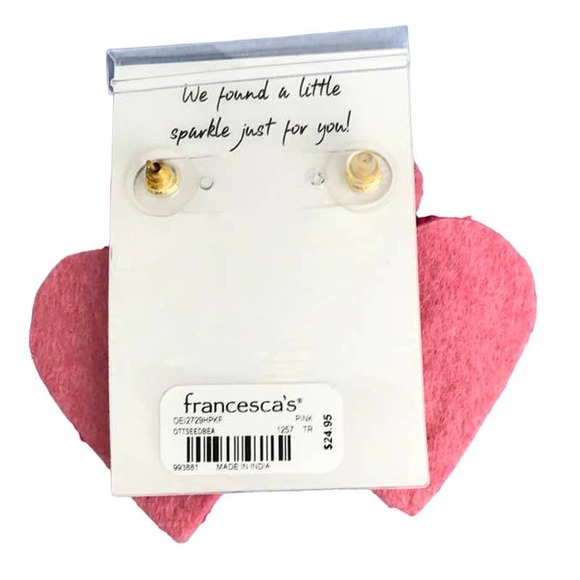 Francesca's Heart Beads and Pearl Chandelier Earrings - Picture 3 of 5